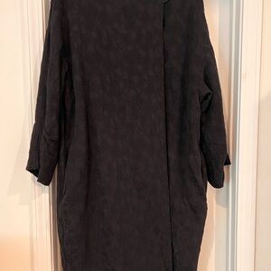 Black Crane Textured Tulip Jacket